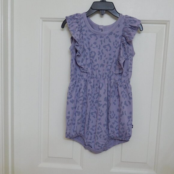 NWT Kyte Baby Purple Leopard Print Bubble Romper sz 2t - Picture 1 of 1
